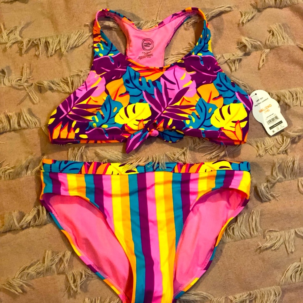 NWT Girls Two Piece Swim 18